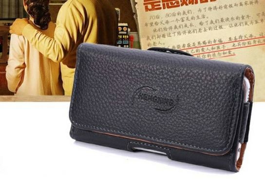 아이폰 조가비 벨트 거는 허리 가죽 상자 노인 전화 부대 보편적인 거는 허리 가죽 상자